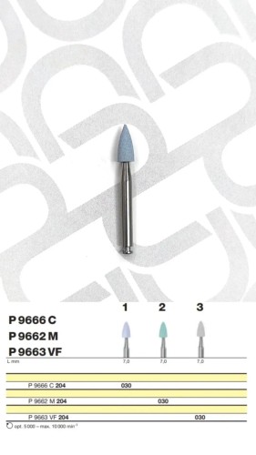 Полировочный бор по композиту 1-я ступень D+Z  / P 9666 C 204.030, Drendel + Zweiling DIAMANT GmbH, Германия  