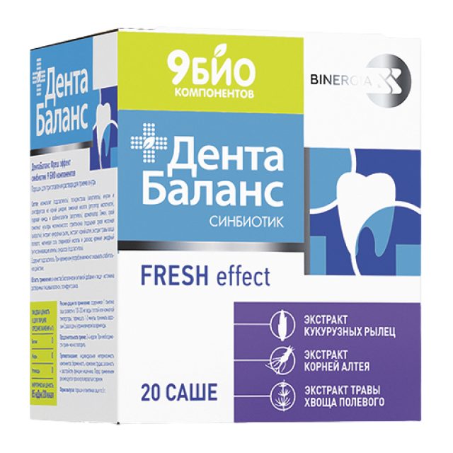 Дента Баланс 9 Био FRESH effect - синбиотик (20 саше), БИНЕРГИЯ / Россия